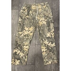 Vintage JERZEES Outdoors Sweatpants Mens XL Mossy Oak Breakup Camo Pockets USA